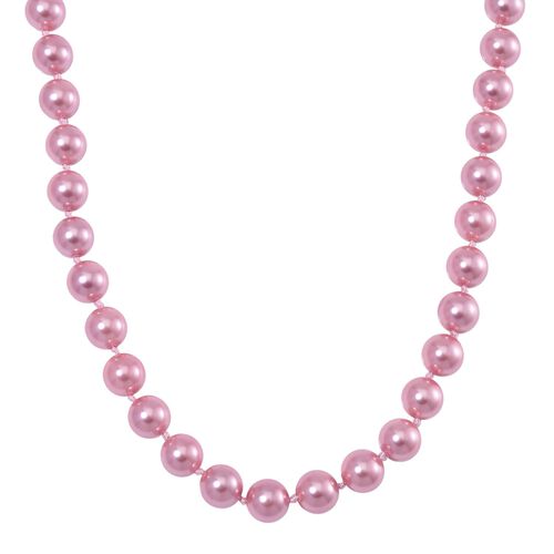 Rosa Muschelkernperle Halskette, 50cm image number 0