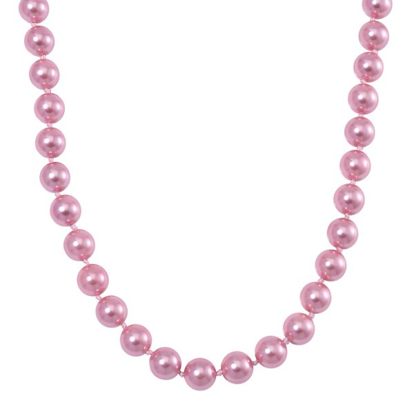 Rosa Muschelkernperle Halskette, 50cm image number 0