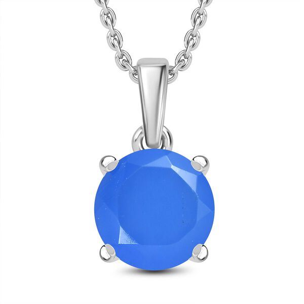 Blauer Onyx Anhänger mit 50cm Kette - 5 ct. image number 0