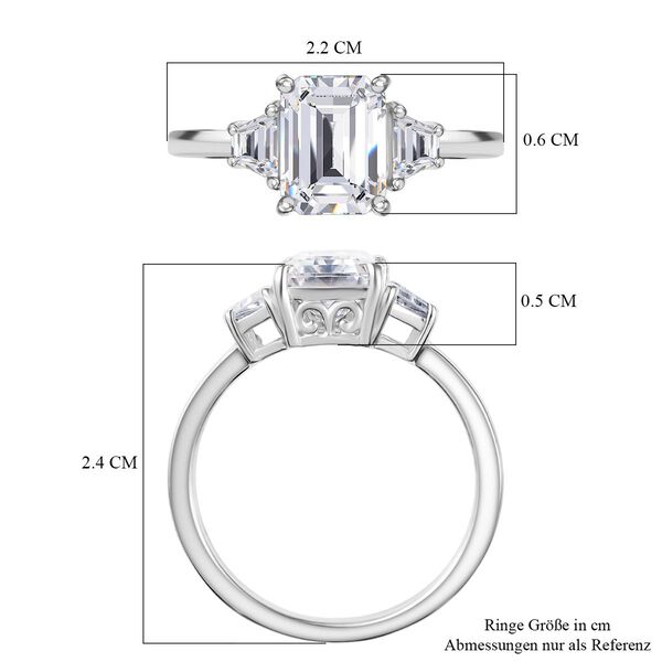 D'Joy Moissanit Ring 925 Silber rhodiniert (Größe 17.00) (10-15 Werktage Lieferzeit) ca. 2.94 ct image number 6