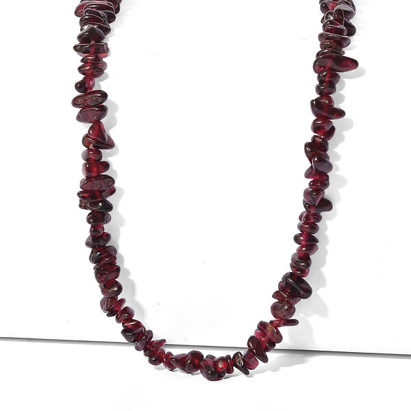 Roter Granat Halskette 70 cm ca. 180.00 ct