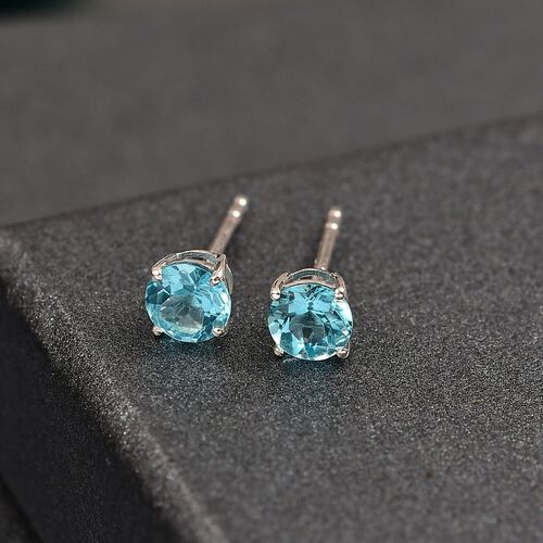 D’joy AA Betroka Blauer Apatit Ohrringe 925 Silber rhodiniert ca. 1,16 ct. image number 1