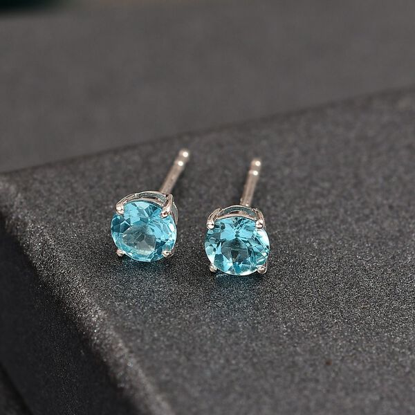 D’joy AA Betroka Blauer Apatit Ohrringe 925 Silber rhodiniert ca. 1.16 ct image number 2