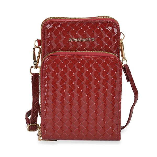 Passage - RFID Crossbody-Tasche, Burgunderrot image number 0