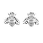 Honigbiene Ohrstecker 925 Silber platiniert