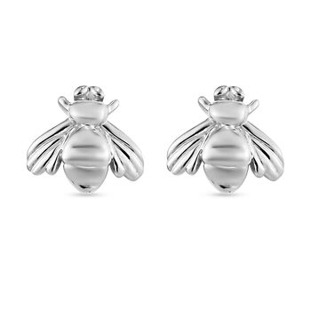 Honigbiene Ohrstecker 925 Silber platiniert