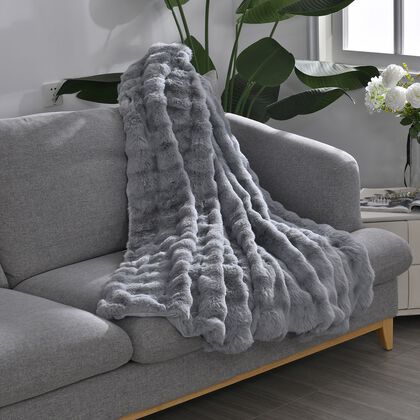 Exklusive Luxus-Edition - Wolkenweich, Doppellagige Premium-Decke, 150x200cm, hellgrau