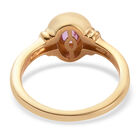 Rosa Saphir und Zirkon-Ring, 925 Silber vergoldet, 0,63 ct. image number 5