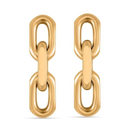 Reiner Edelstahl IP-GelbbeschichtungOhrringe ca. 9,00g