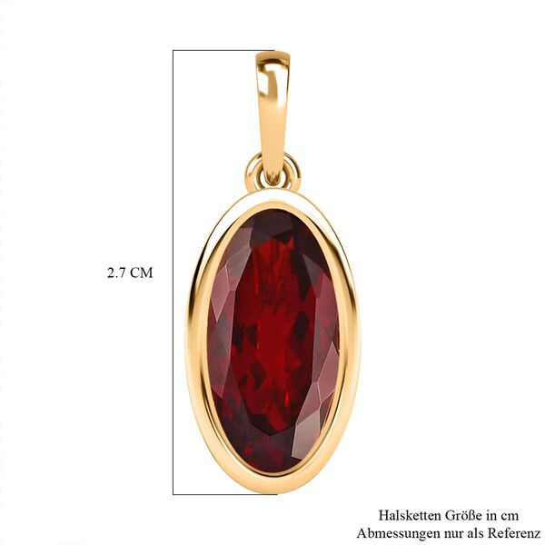 Nat&uuml;rlicher Mosambik Granat-Anh&auml;nger, 925 Silber vergoldet ca. 6,04 ct image number 7