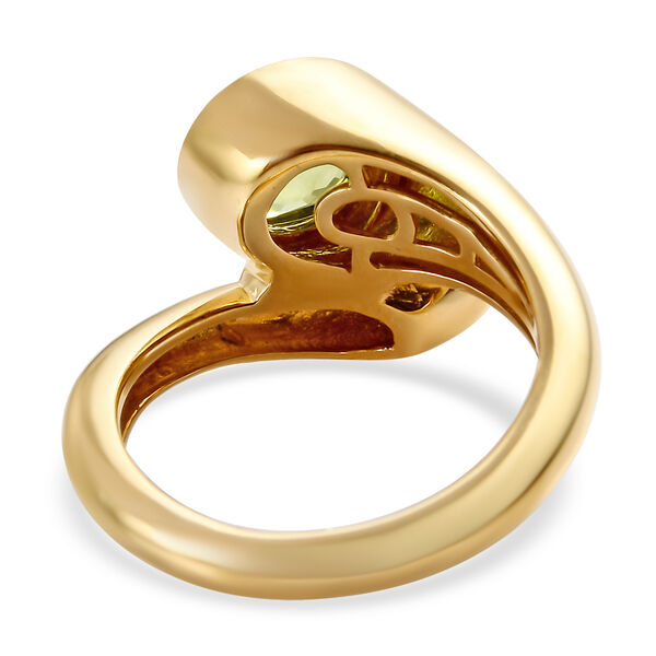 Nat&uuml;rlicher Peridot-Ring, 925 Silber vergoldet  ca. 1,51 ct image number 6