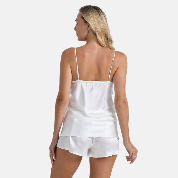 LA MAREY Seidentop aus Maulbeerseide, Gr&ouml;&szlig;e S, Elfenbeinfarben image number 2