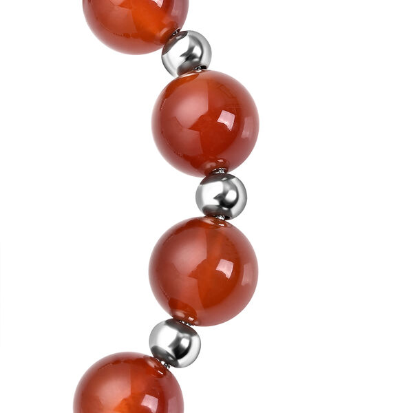 Karneol-Armband, ca. 15.25 cm, reiner Edelstahl ca. 53,00 ct image number 4