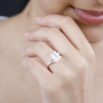 Wei&szlig;er Zirkonia-Ring