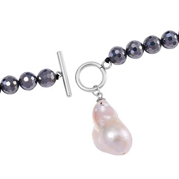 Barock-Perle und Terahertz 50cm Halskette