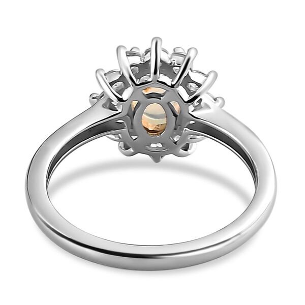 Natürlicher, äthiopischer Welo Opal und Zirkon-Ring - 1,15 ct. image number 6