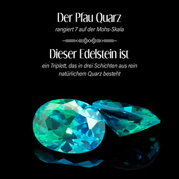 Pfau Quarz Triplett Ring - 5,55 ct.
