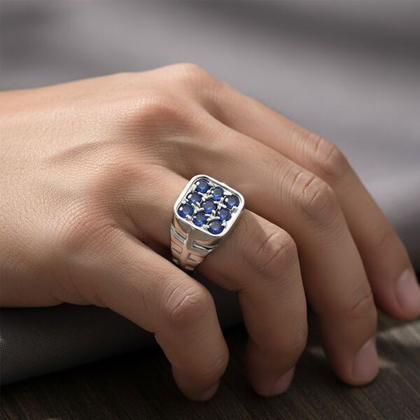 D'Joy AA Ceylon-Saphir Ring 925 Silber rhodiniert (Größe 20.00) ca. 0,81 ct image number 2