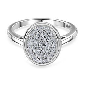 LUXURIANT DIAMOND - Lab Grown Diamant SI-GH SGL zertifiziert Ring 925 Silber rhodiniert (Größe 19.00) ca. 0.50 ct