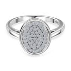LUXURIANT DIAMOND - Lab Grown Diamant SI-GH SGL zertifiziert Ring 925 Silber rhodiniert (Größe 19.00) ca. 0.50 ct