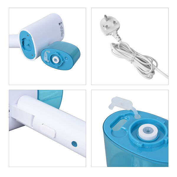 Klappbarer Dampfglätter, Weiß und Blau image number 6