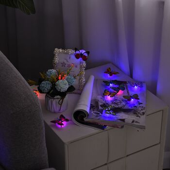 25er LED-Set aus mehrfarbigen Schmetterlingen