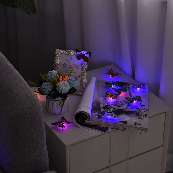 25er LED-Set aus mehrfarbigen Schmetterlingen image number 3