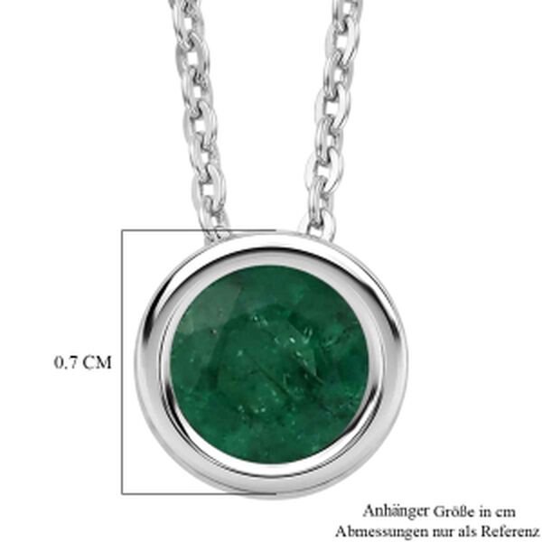 D'Joy AAA Kagem Sambischer Smaragd Schmuckset ca. 50 cm 925 Silber Rhodiniert (10-15 Werktage Lieferzeit) ca. 0.43 ct image number 6