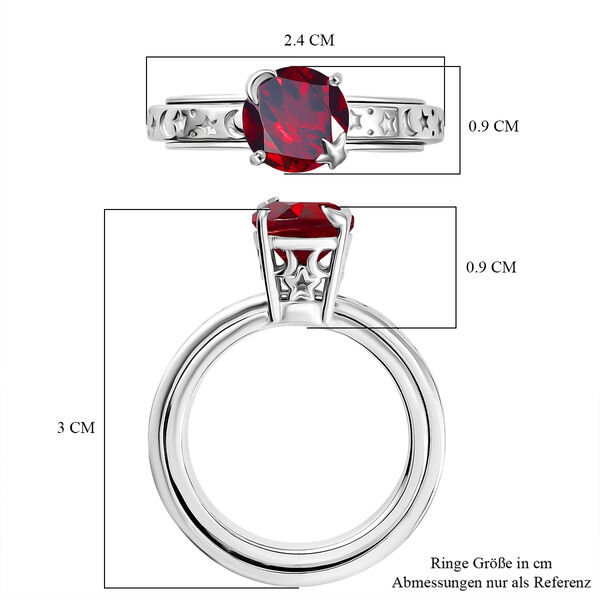 EVER TRUE AA Mosambik Granat Ring Nickelfreies Messing (Gr&ouml;&szlig;e 17.00) ca. 2,23 ct image number 7