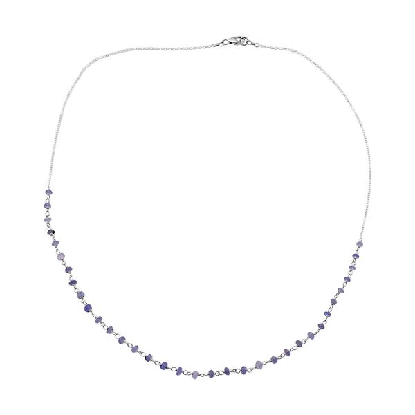 Tansanit Halskette ca. 50 cm 925 Silber ca. 6,00 ct. image number 3