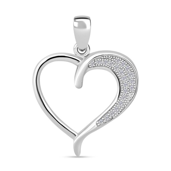 Lustro Stella wei&szlig;er Zirkonia Herz Anh&auml;nger