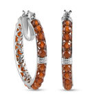 Hessonit Granat-Creolen, Messing ca. 26,50 ct