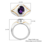 Lusaka Amethyst Solitär Ring 925 Silber Zweifarbige Beschichtung image number 6