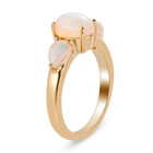Natürlicher, äthiopischer Opal-Ring, 925 Silber vergoldet  ca. 1,40 ct image number 4