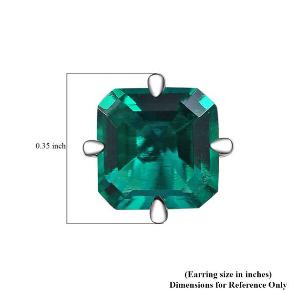 AAA Lab Grown Smaragd Ohrringe 417 Gold ca. 3.20 ct image number 4