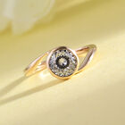 100 Facetten Moissanit Solitär Ring 585 Gelb Gold image number 1