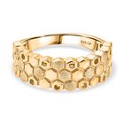 GP Trionfo Honeycomb Kollektion - Kanchanaburi Blauer Saphir Ring 925 Silber 750 Gelb Vergoldet (Größe 17.00)