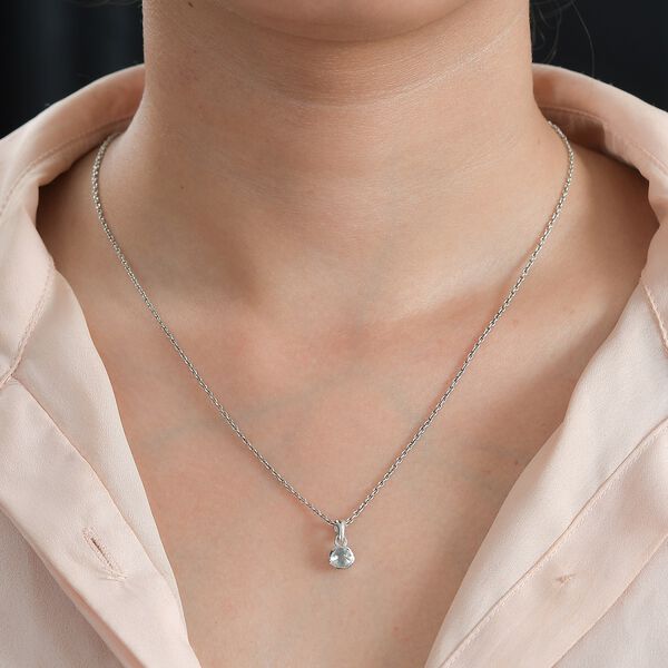 Weißer Diamant Anhänger 925 Silber rhodiniert ca. 0.15 ct image number 2