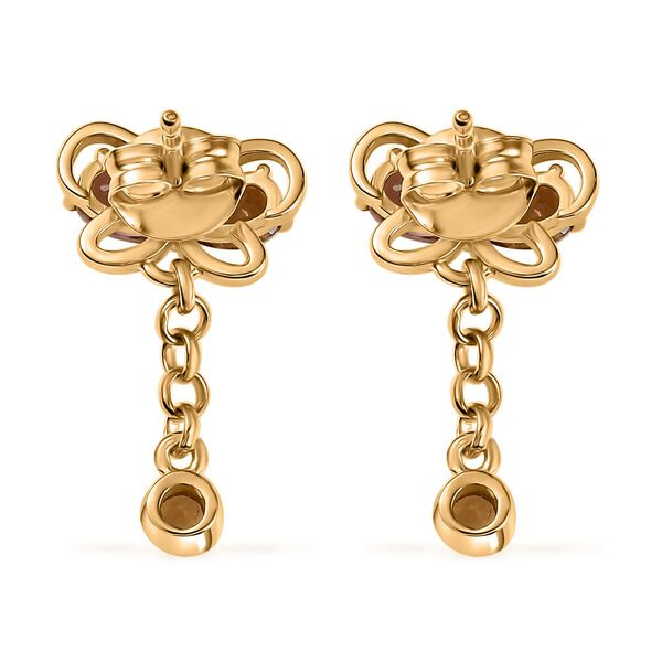 D joy Mehrfarbige-Turmalin Ohrringe, 925 Silber 750 Gelb Vergoldet ca. 0,96 ct. image number 5