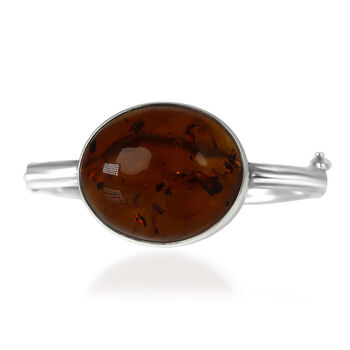 Nat&uuml;rlicher Baltischer Bernstein Armreif ca. 19 cm 925 Silber