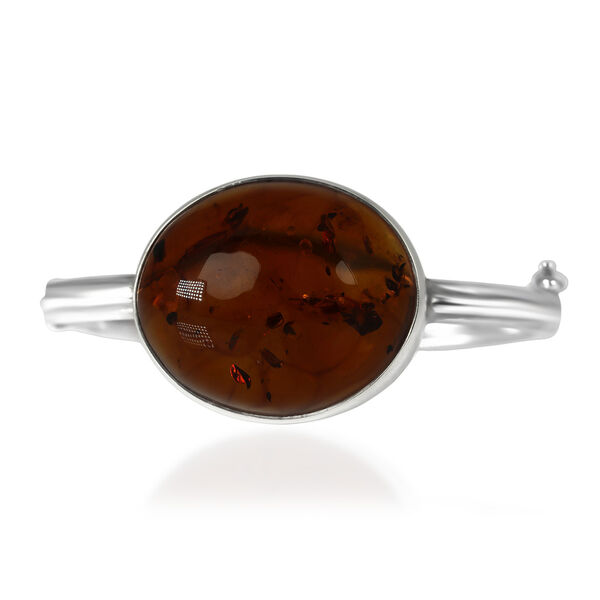 Nat&uuml;rlicher Baltischer Bernstein Armreif ca. 19 cm 925 Silber