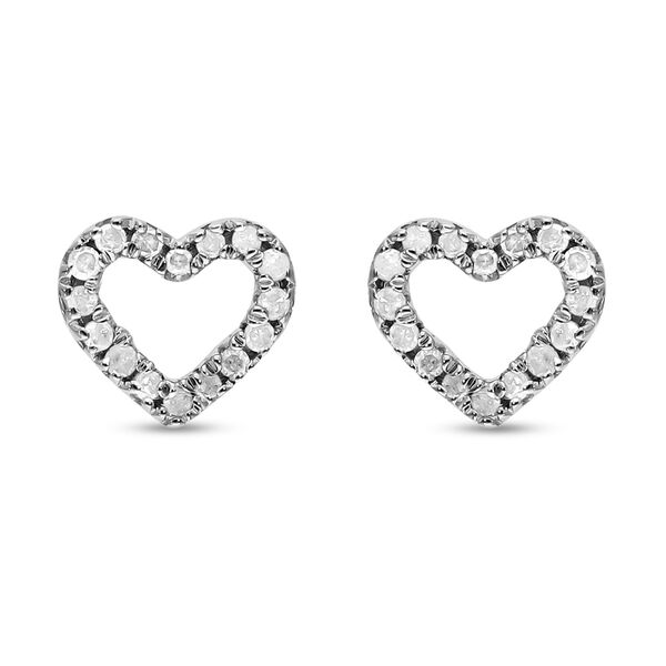 Wei&szlig;e Diamant Ohrringe 925 Silber platiniert ca. 0.13 ct