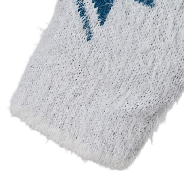 Kuscheliger Winter-Cardigan mit 2 Taschen, Einheitsgr&ouml;&szlig;e, blaues Schneeflockenmuster image number 5