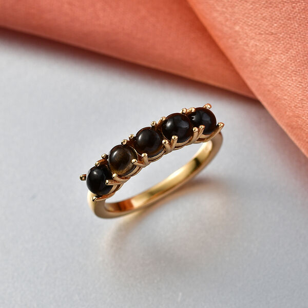 EverTrue AA schwarzer Glasachat Ring - 1,25 ct. image number 1