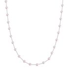 Wei&szlig;e Muschelkernperle Halskette ca. 45 cm+ 2.5 cm Extender, 925 Silber rhodiniert