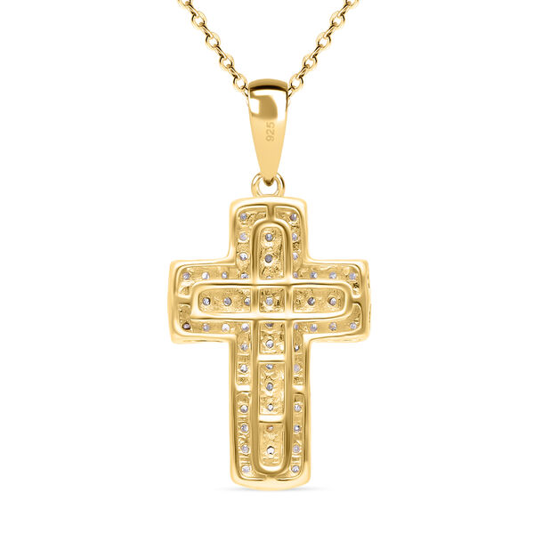Diamant Kreuz Anh&auml;nger mit 45cm Kette - 0,33 ct. image number 5
