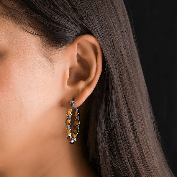 Tigerauge Ohrringe  ca. 9,72 ct image number 3