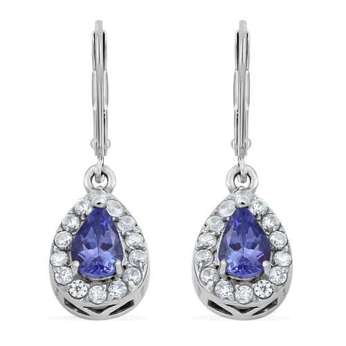 Tansanit und Zirkon-Ohrhänger - 1,28 ct. image number 0
