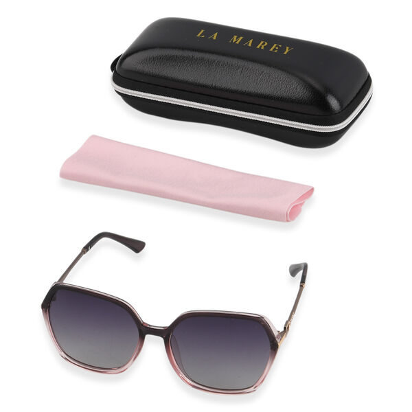 LA MAREY Sonnenbrille UV400 mit polarisierten Gl&auml;sern leichter Rahmen 14,5 x 15 cm Grau image number 8