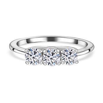 LUXURIANT DIAMOND - Lab Grown Diamant VS-EF SGL zertifiziert Ring, 585 Wei&szlig;gold  ca. (Gr&ouml;&szlig;e 19.00) 1.00 ct